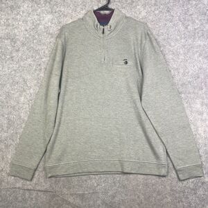 Ted Baker London Gray Men's Long Sleeve 1/4 Zip Up Pullover Sweater Sz 7